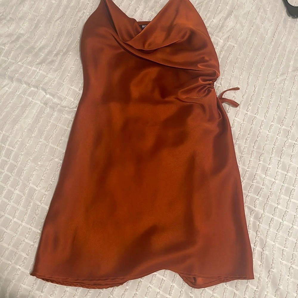 Orange flowy dress